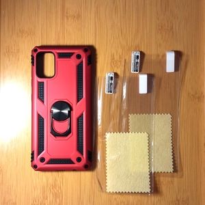 NEW Samsung Galaxy A51 Case (RED) with screen protector